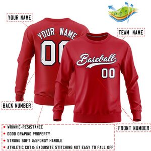 Custom Red Classic Style Personalized Uniform Pullover Hoodie