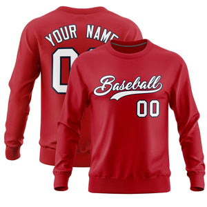 Custom Red Classic Style Personalized Uniform Pullover Hoodie