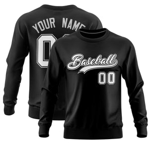 Custom Black Classic Style Personalized Uniform Pullover Hoodie