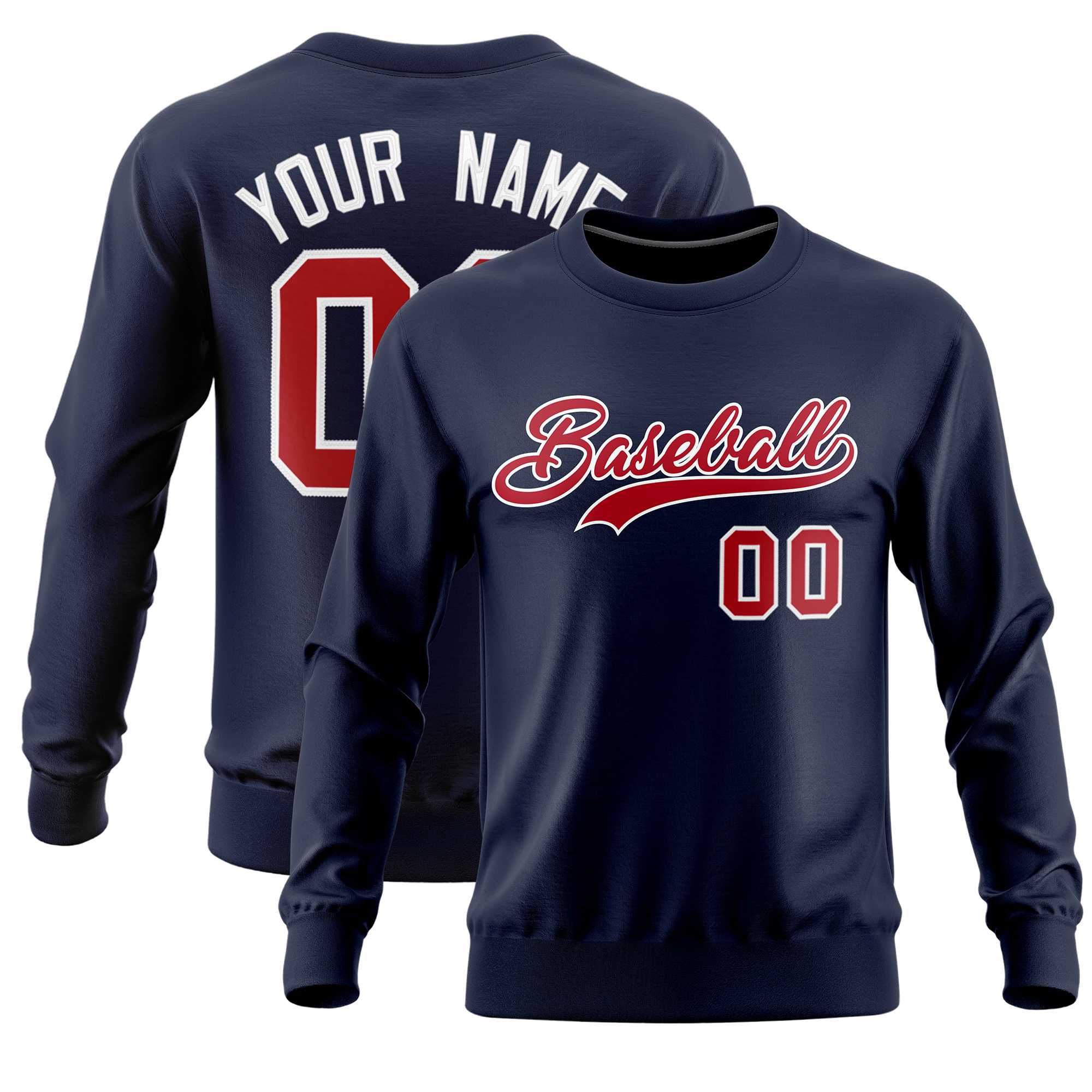 Custom Navy Classic Style Personalized Uniform Pullover Hoodie