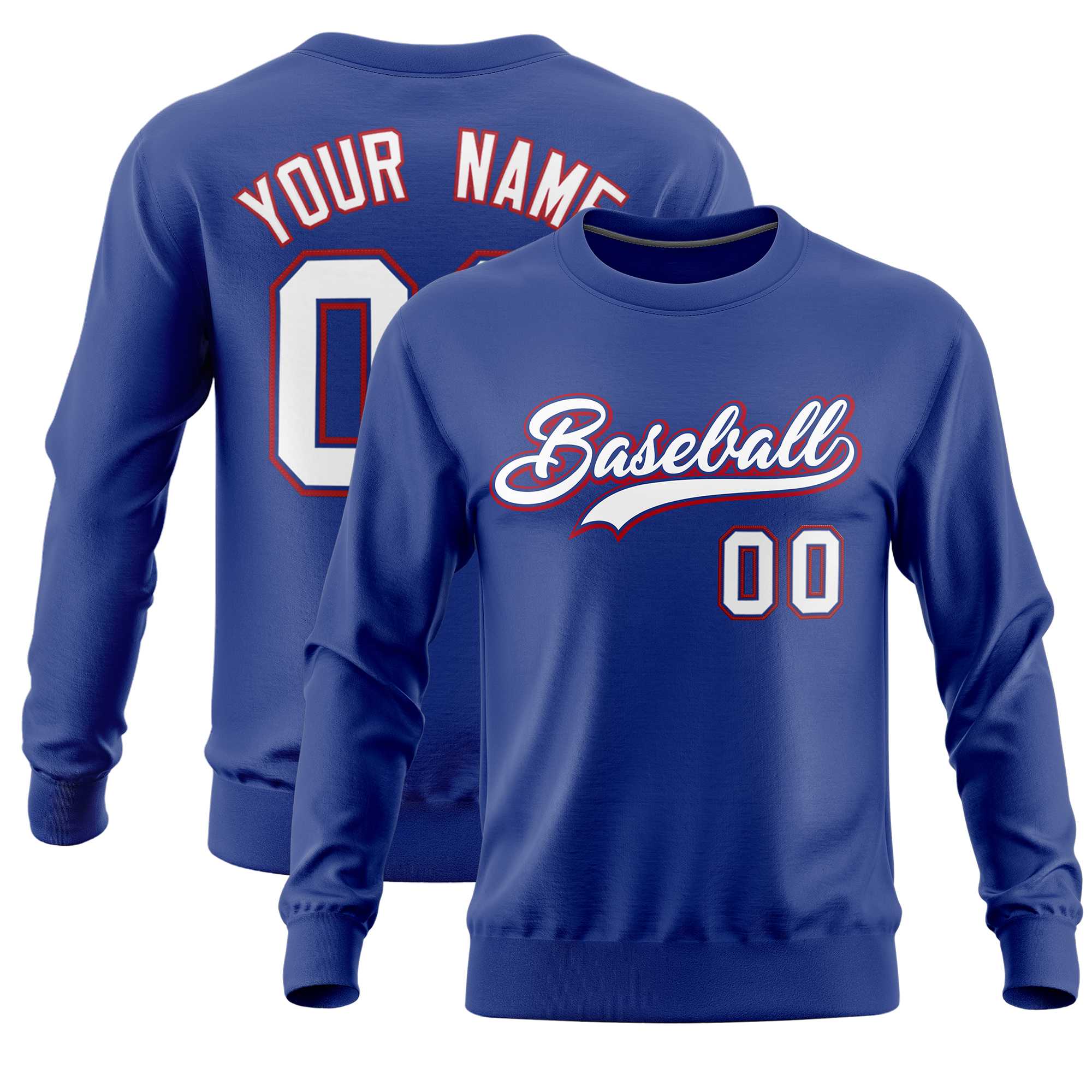 Custom Royal Classic Style Personalized Uniform Pullover Hoodie