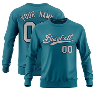 Custom Aqua Classic Style Personalized Uniform Pullover Hoodie