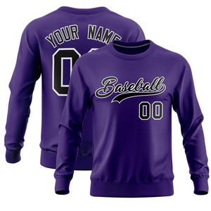 Custom Purple Classic Style Personalized Uniform Pullover Hoodie