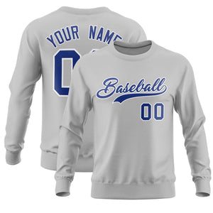 Custom Gray Classic Style Personalized Uniform Pullover Hoodie