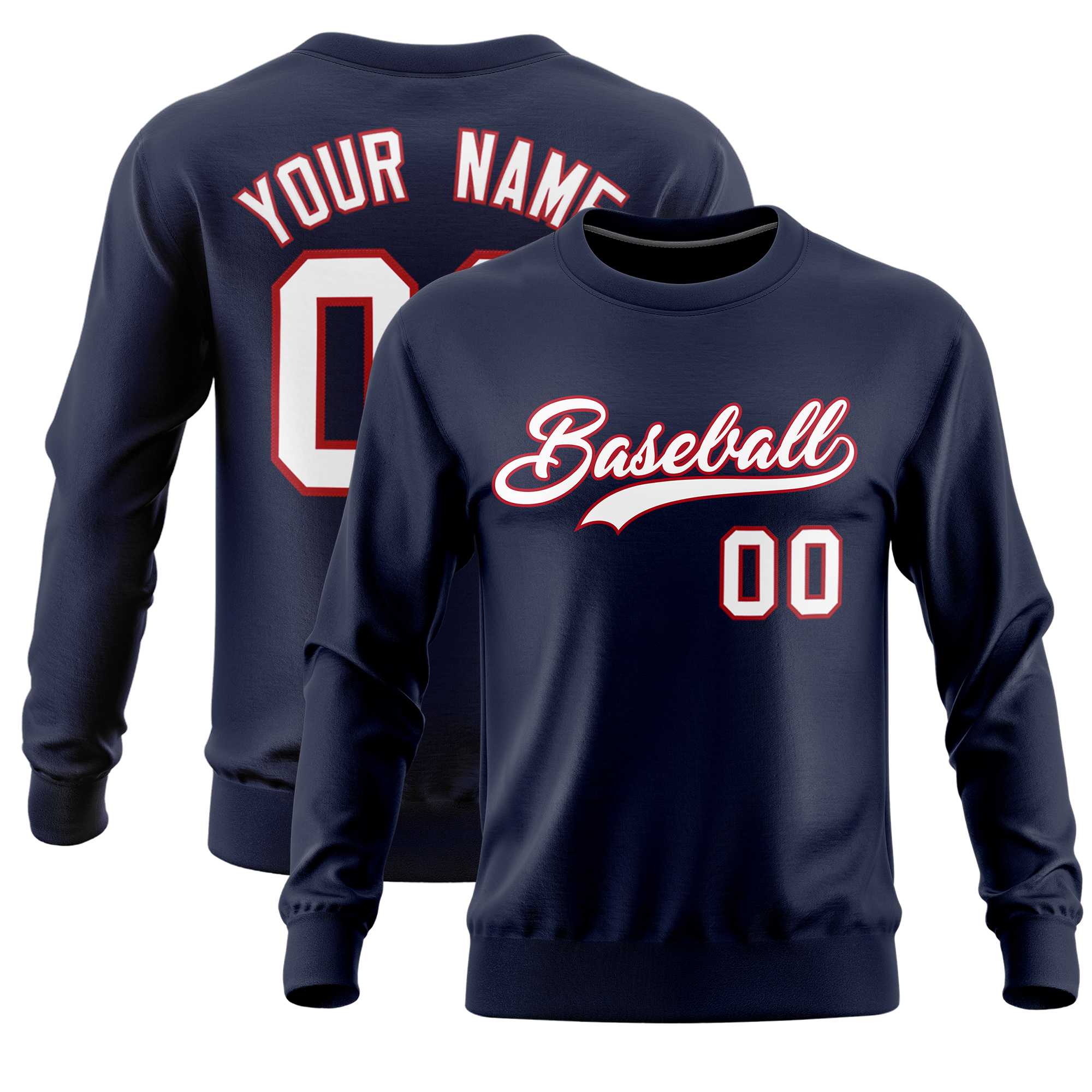 Custom Navy Classic Style Personalized Uniform Pullover Hoodie