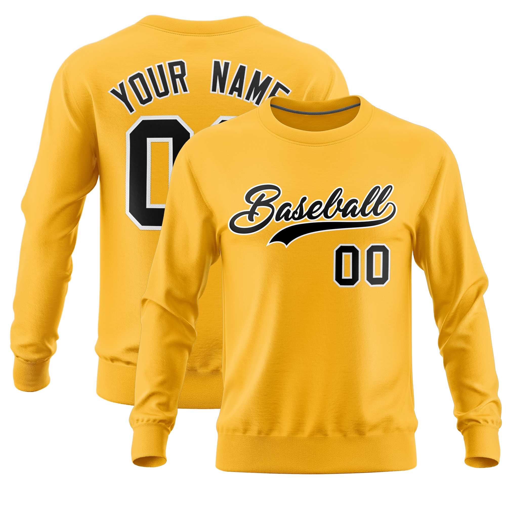 Custom Gold Classic Style Personalized Uniform Pullover Hoodie