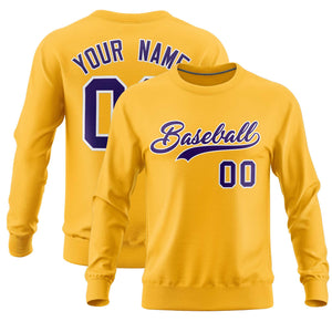 Custom Gold Classic Style Personalized Uniform Pullover Hoodie