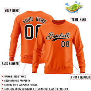 Custom Orange Classic Style Personalized Uniform Pullover Hoodie