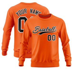 Custom Orange Classic Style Personalized Uniform Pullover Hoodie