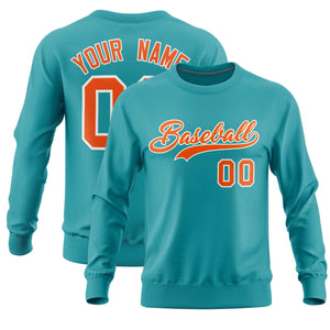 Custom Aqua Classic Style Personalized Uniform Pullover Hoodie