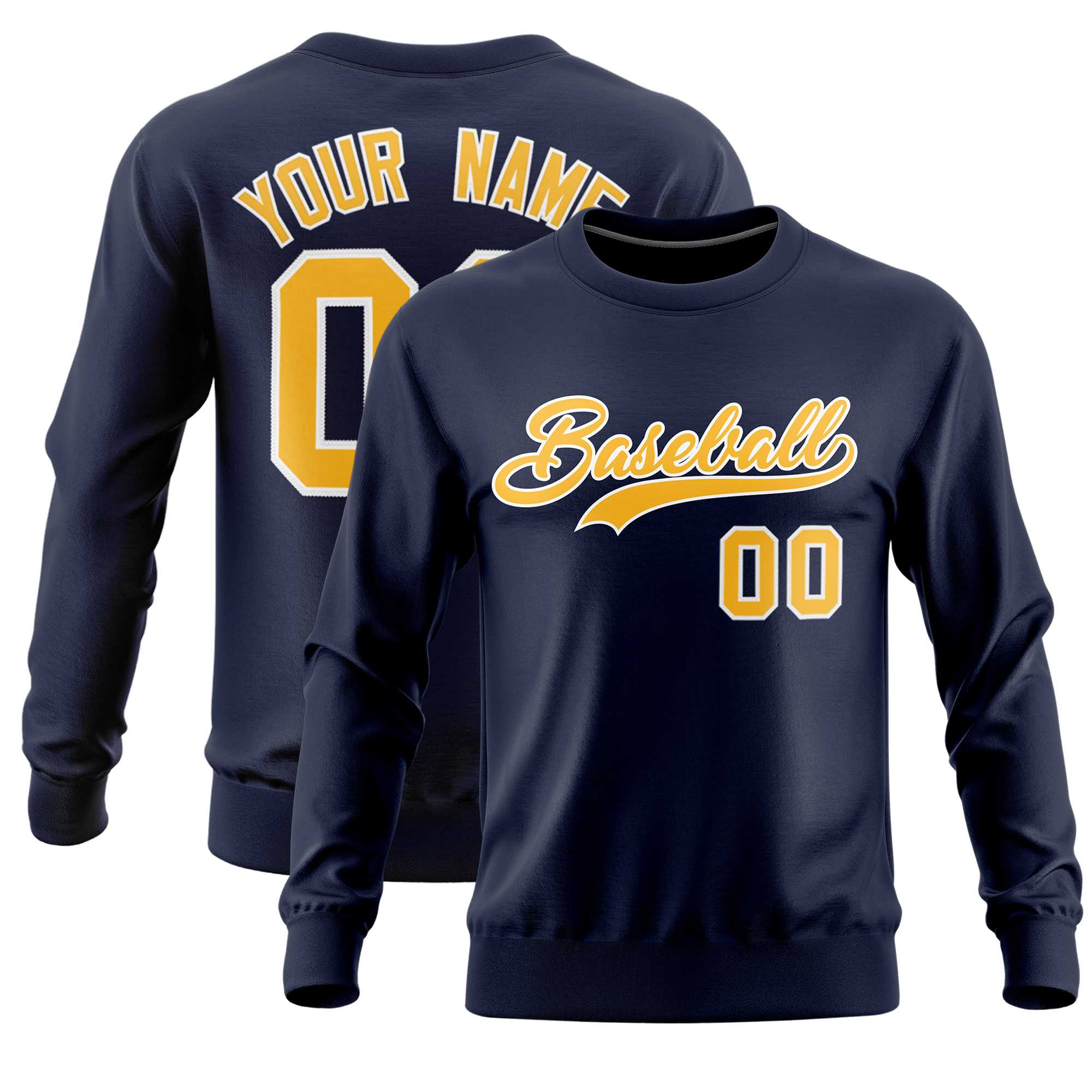 Custom Navy Classic Style Personalized Uniform Pullover Hoodie