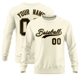 Custom Cream Classic Style Personalized Uniform Pullover Hoodie