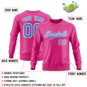 Custom Pink Classic Style Personalized Uniform Pullover Hoodie