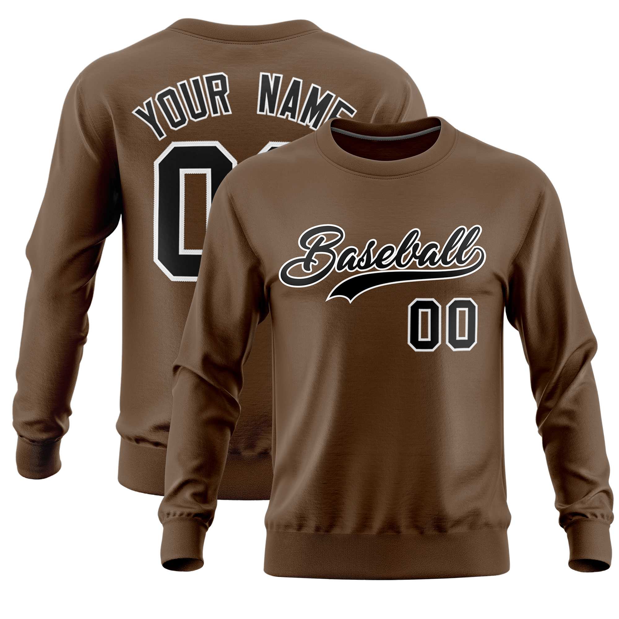 Custom Light Brown Classic Style Personalized Uniform Pullover Hoodie