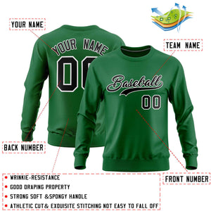 Custom Kelly Green Classic Style Personalized Uniform Pullover Hoodie