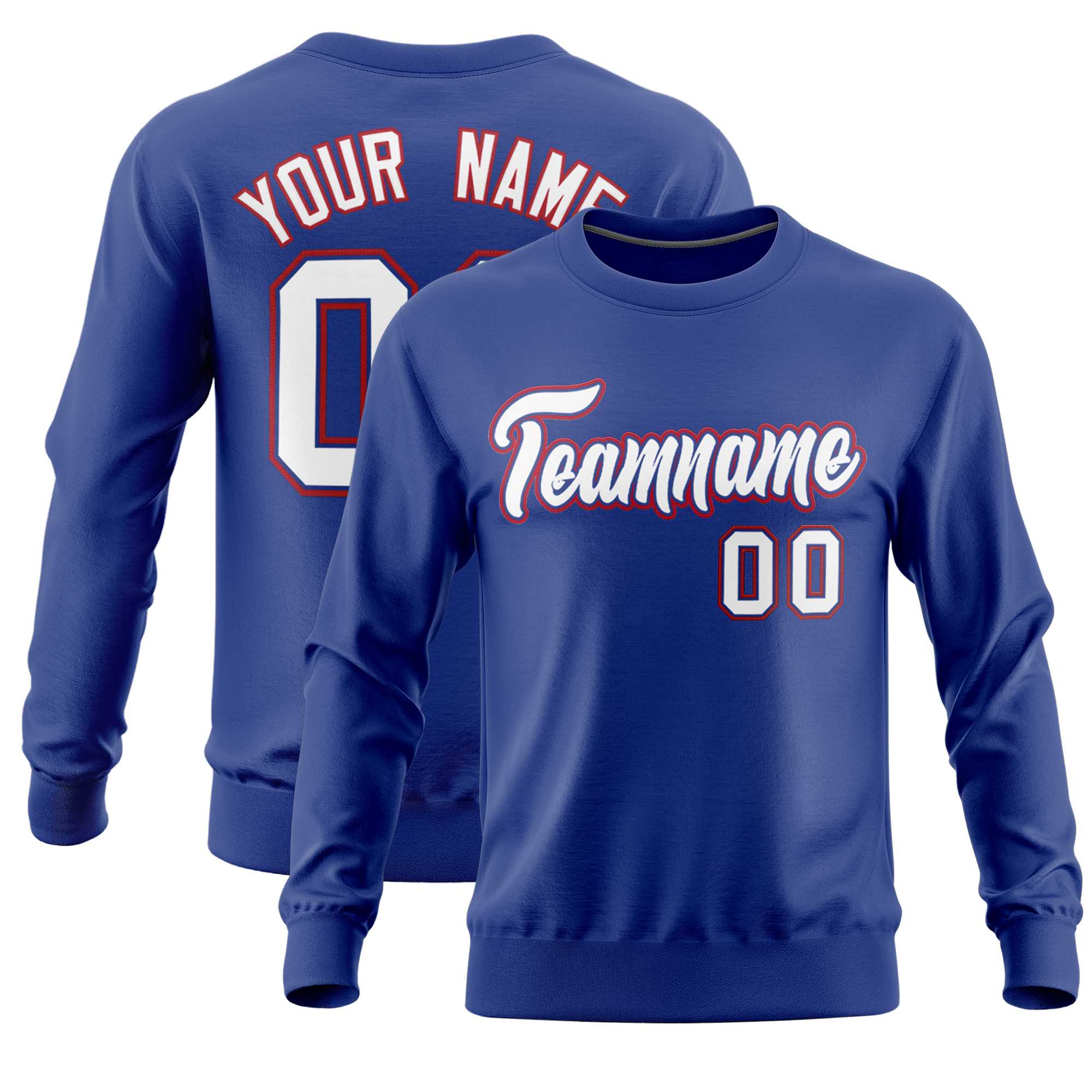 Custom Royal Classic Style Personalized Uniform Pullover Hoodie