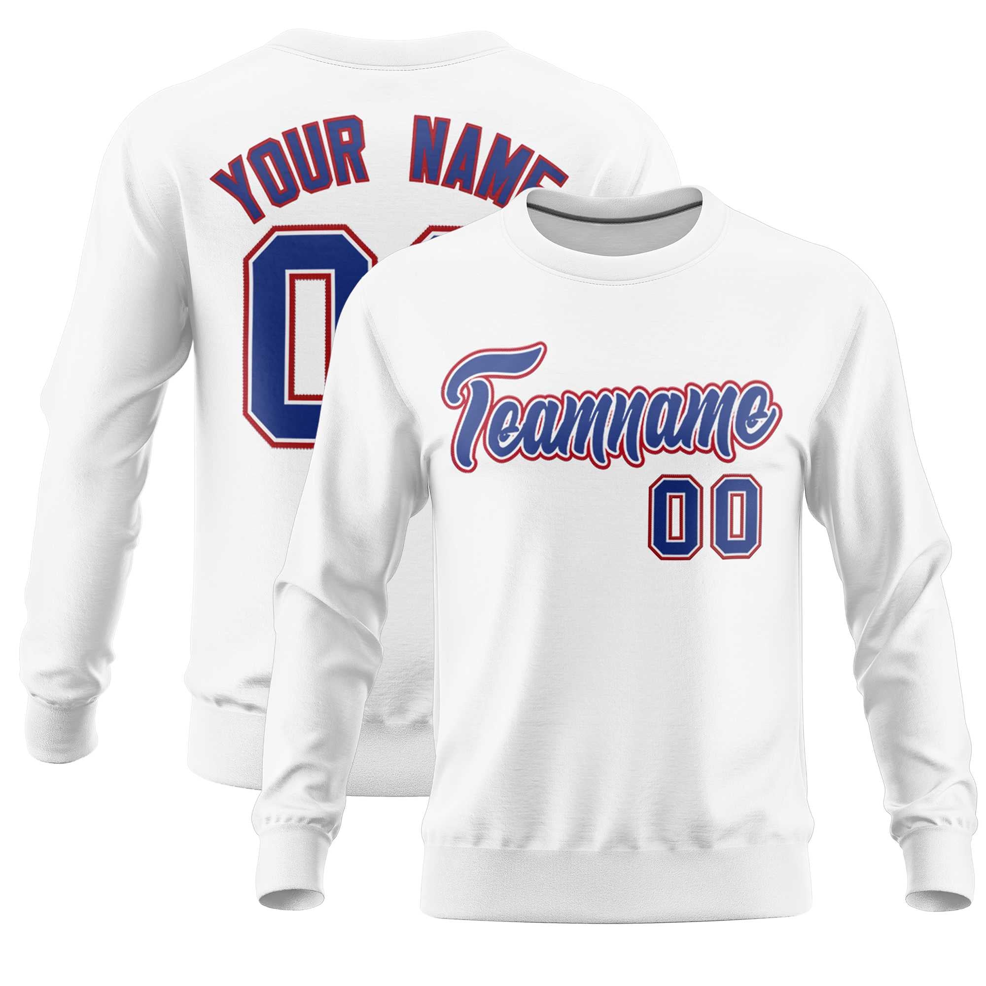 Custom White Classic Style Personalized Uniform Pullover Hoodie