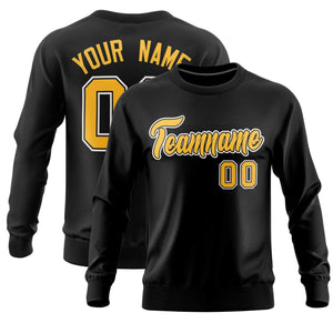 Custom Black Classic Style Personalized Uniform Pullover Hoodie