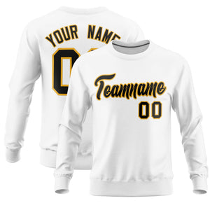 Custom White Classic Style Personalized Uniform Pullover Hoodie