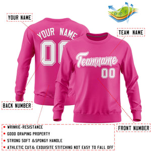 Custom Pink Classic Style Personalized Uniform Pullover Hoodie