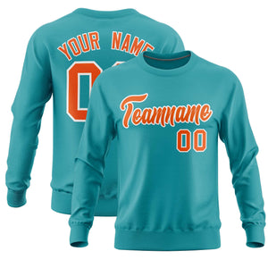 Custom Aqua Classic Style Personalized Uniform Pullover Hoodie