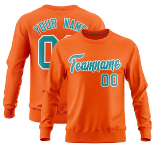 Custom Orange Classic Style Personalized Uniform Pullover Hoodie