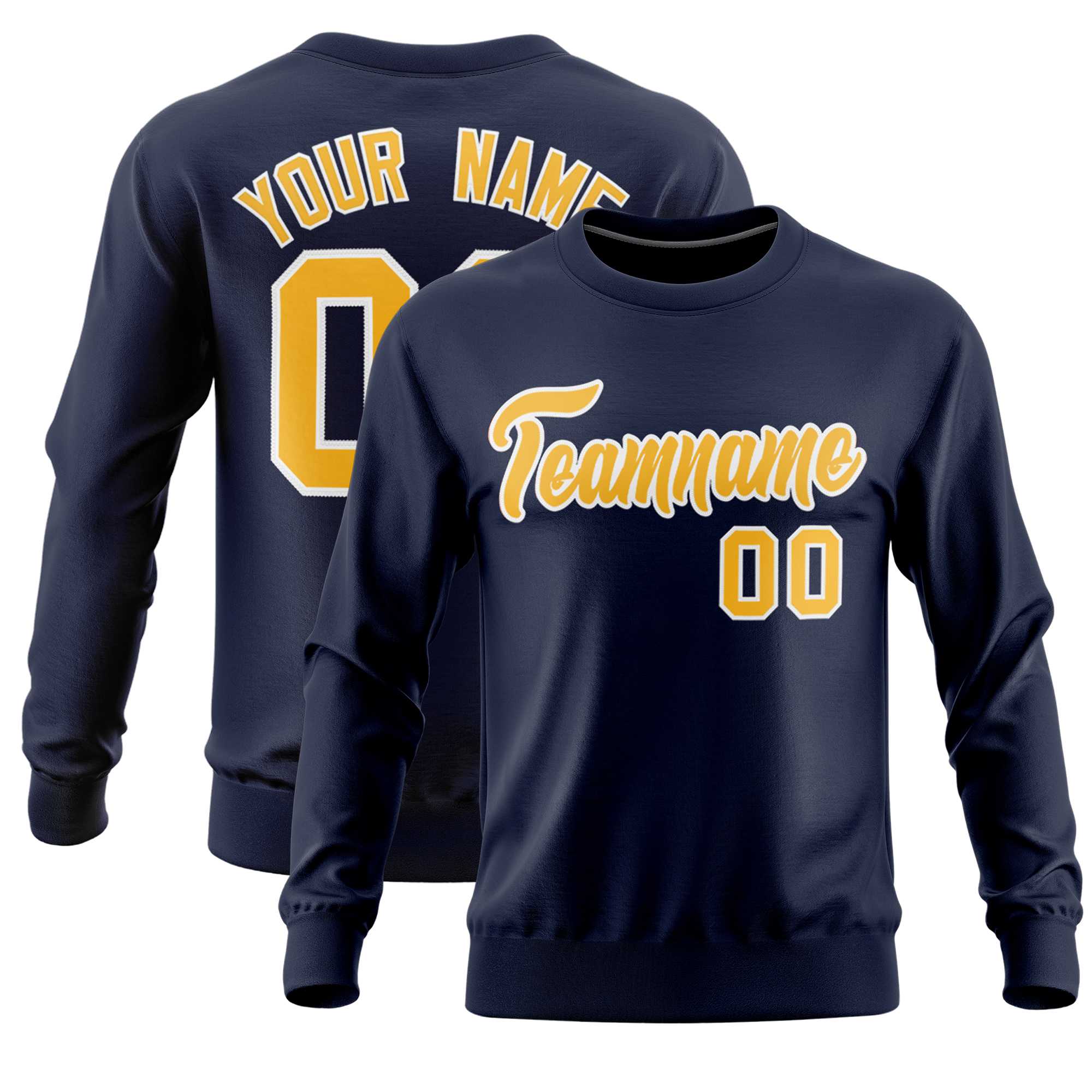 Custom Navy Classic Style Personalized Uniform Pullover Hoodie