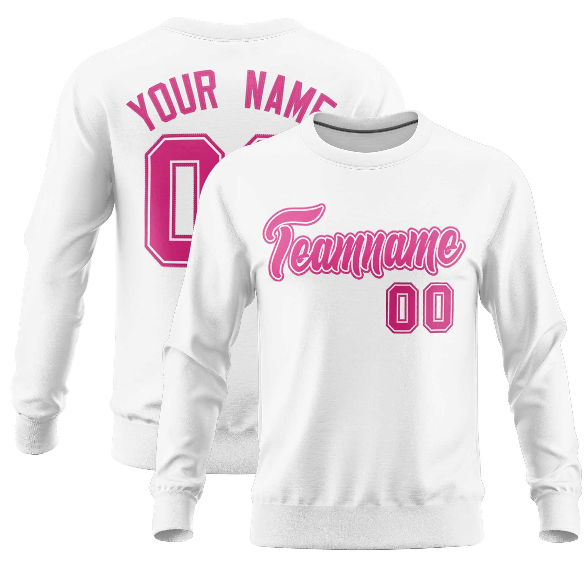 Custom White Classic Style Personalized Uniform Pullover Hoodie