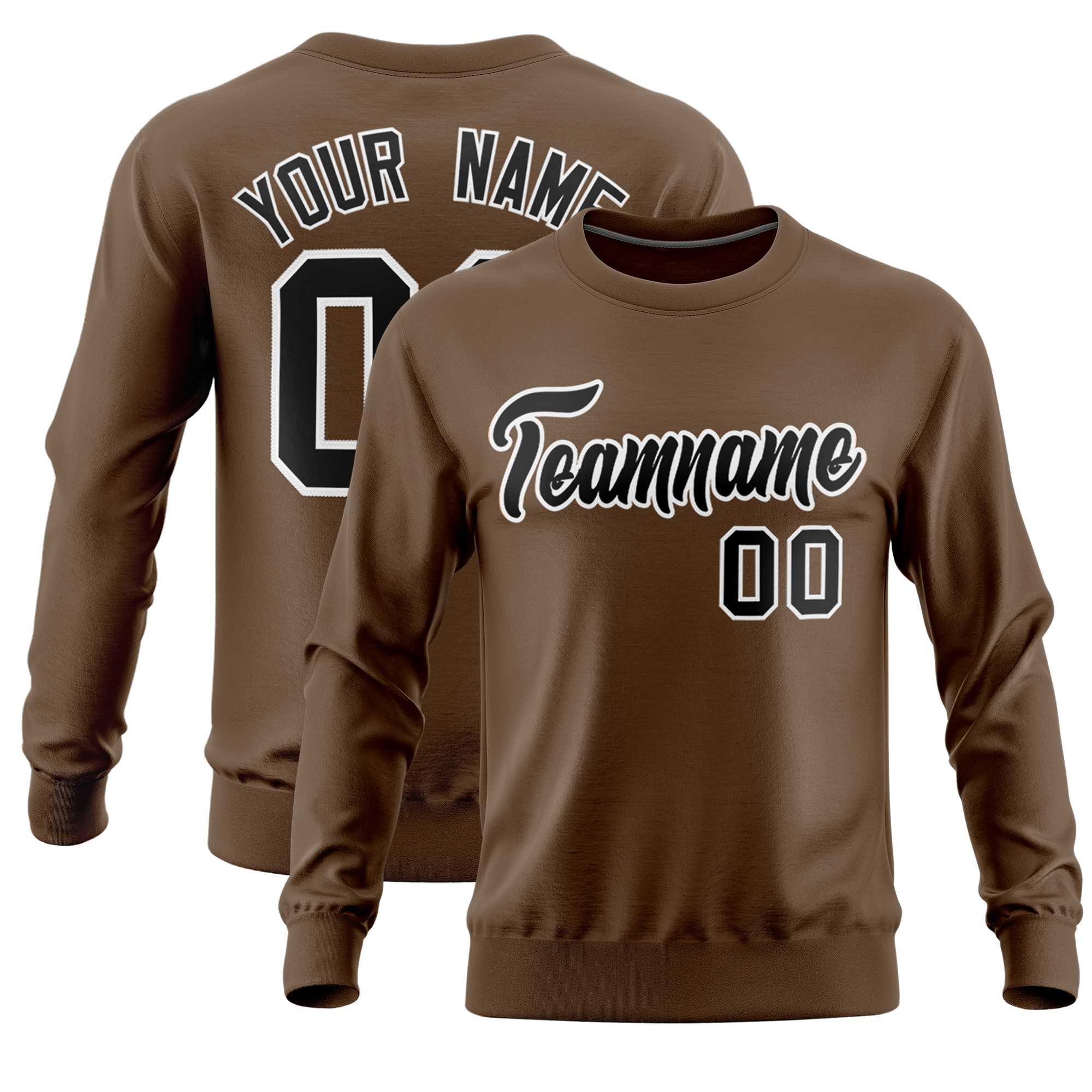 Custom Light Brown Classic Style Personalized Uniform Pullover Hoodie