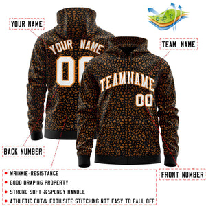 Custom Pink Powder Blue Varsity Full-Zip Letterman Leopard Print Hoodie Jacket