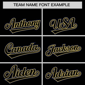 Custom Black Old Gold- Raglan Sleeves Varsity Full-Snap Letterman Camo Hoodie Jacket