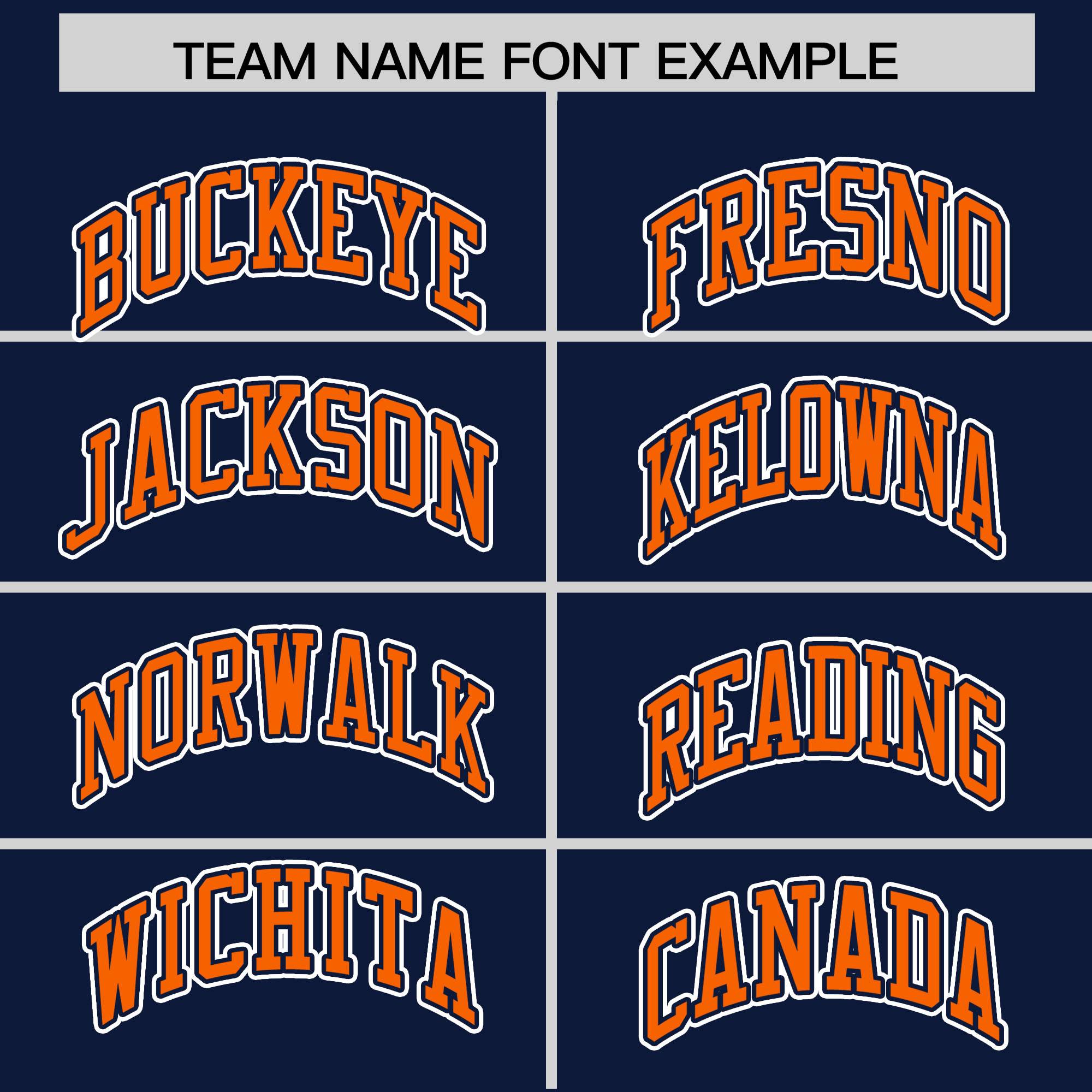 Custom Navy Orange Raglan Sleeves Varsity Full-Snap Letterman Two Tone Hoodie Jacket