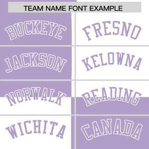 Custom Light Purple White Varsity Full-Snap Four Squares Color Block Letterman Hoodie Jacket