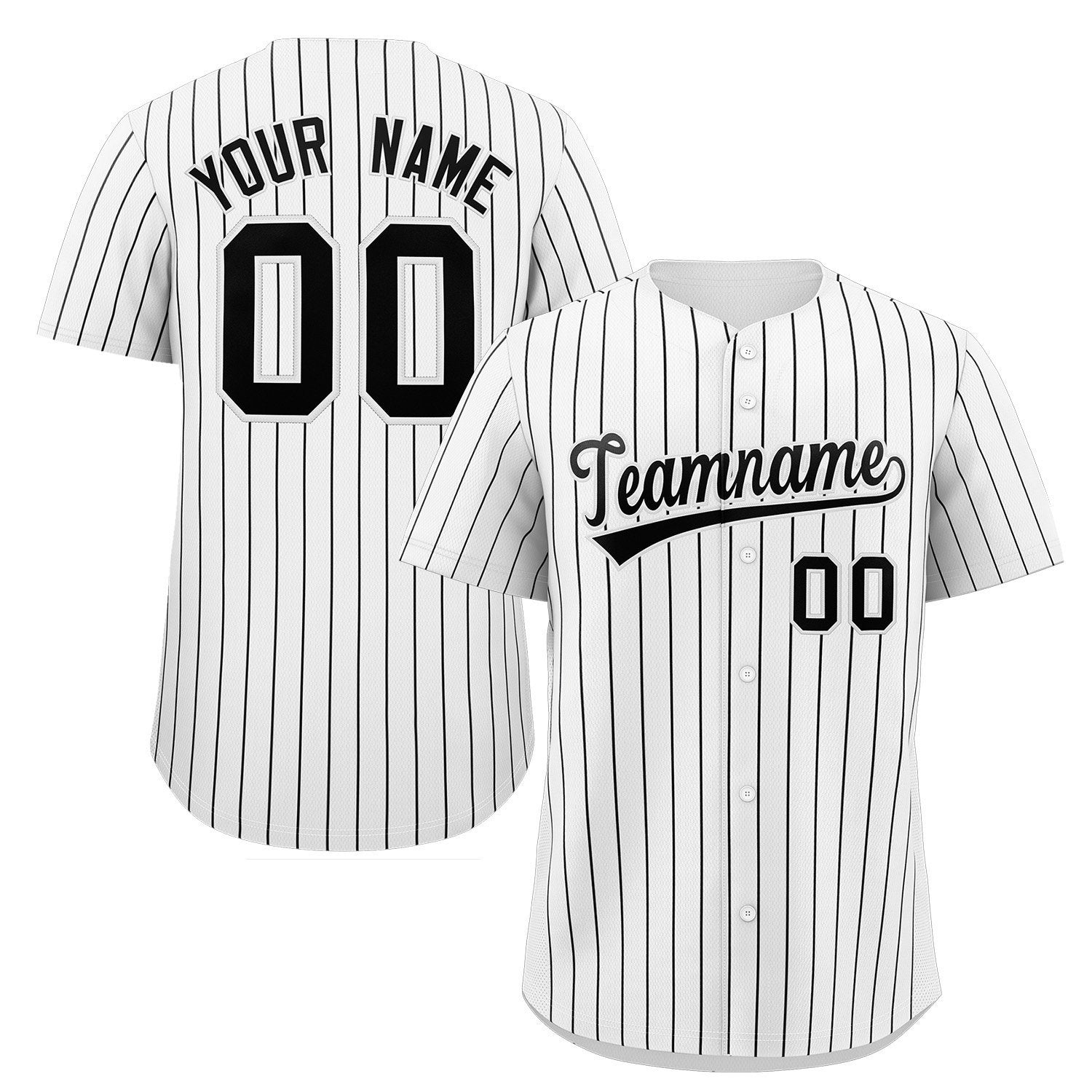 white pin stripe baseball jersey