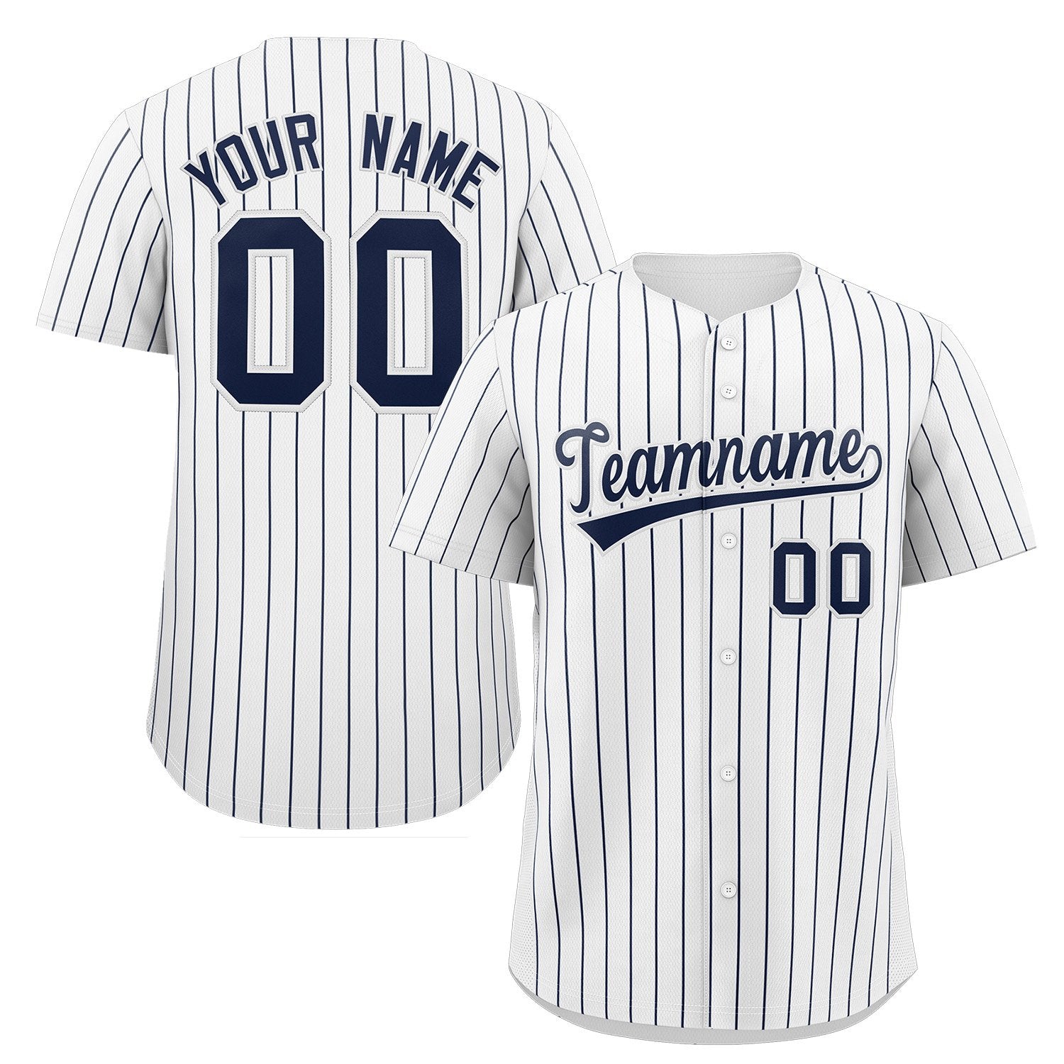 Custom Mens Personalized Pinstripe Baseball Jersey Team Sport Uniforms