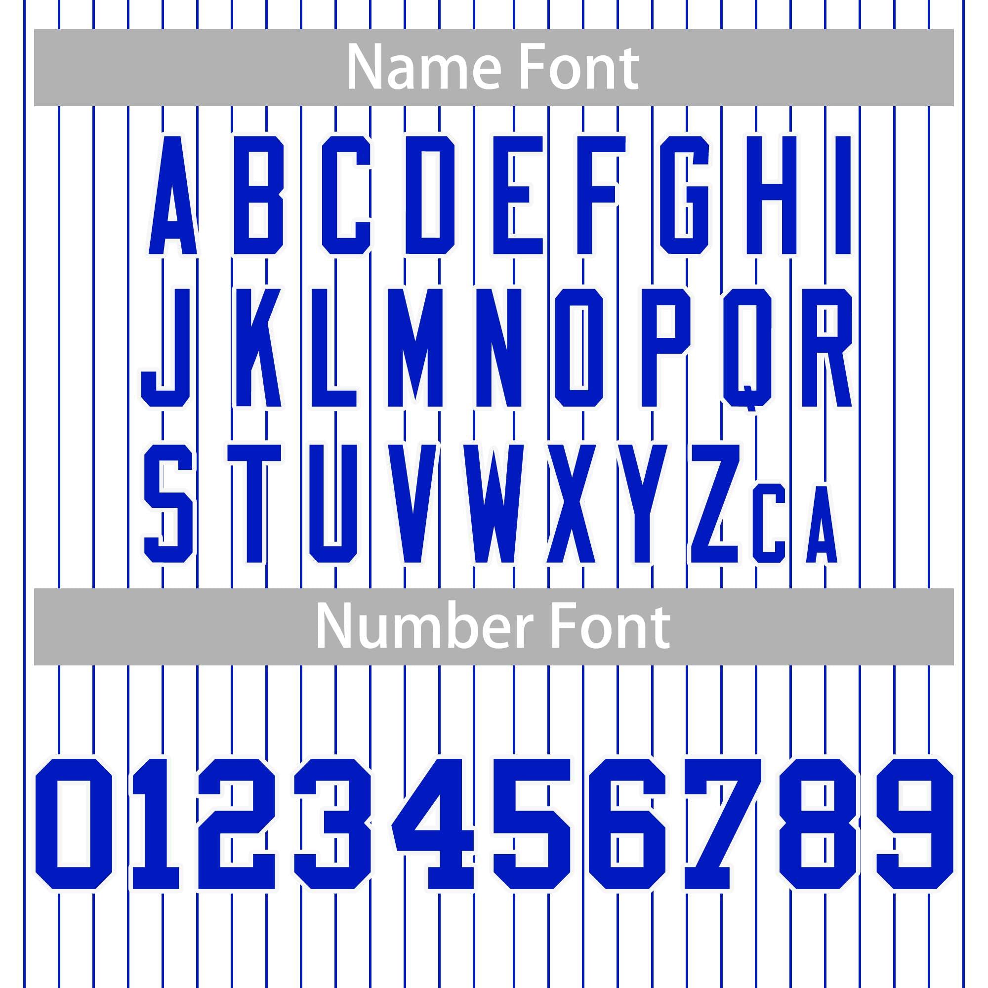 striped baseball jersey player font