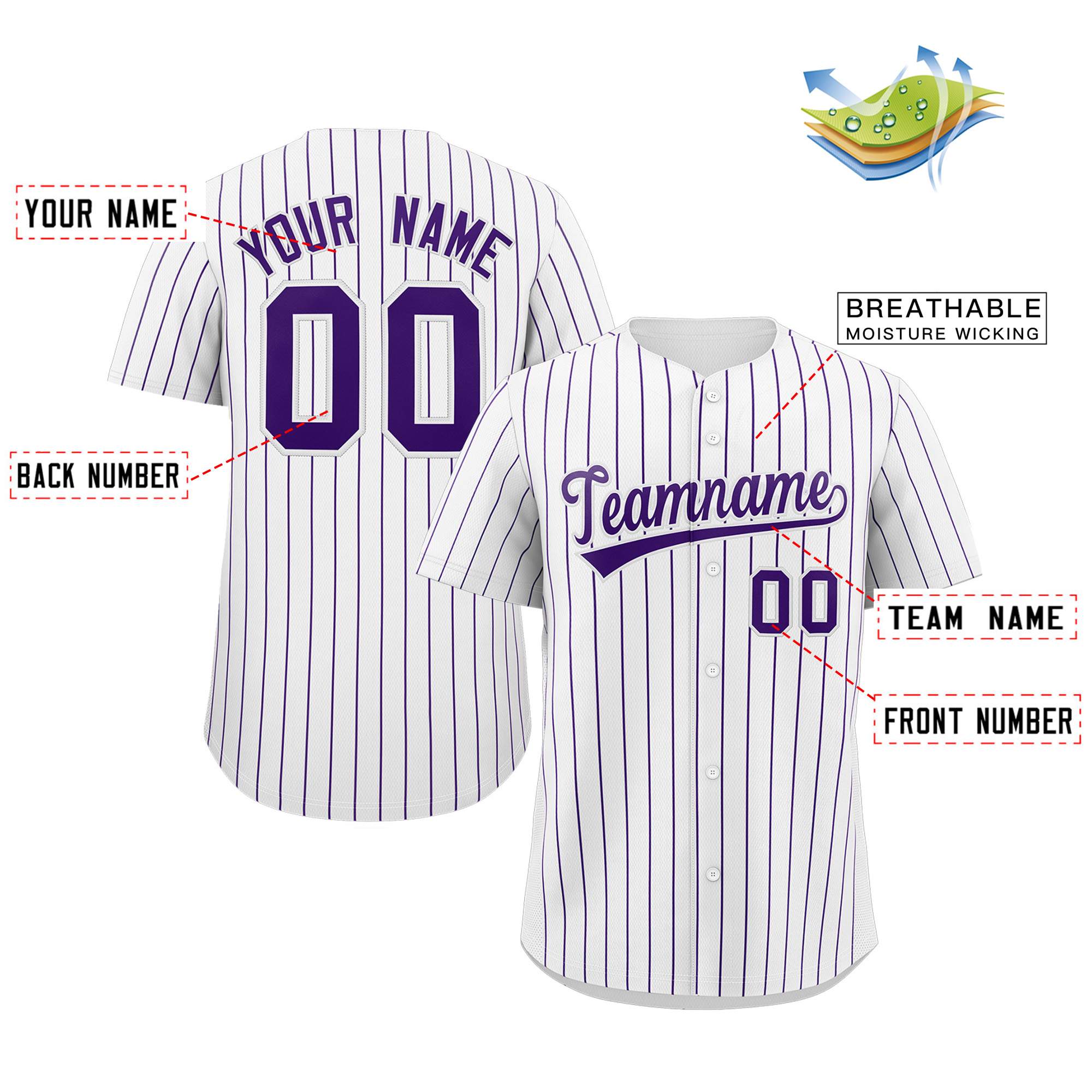 plain striped baseball jerseys