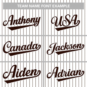 striped baseball uniforms team name font