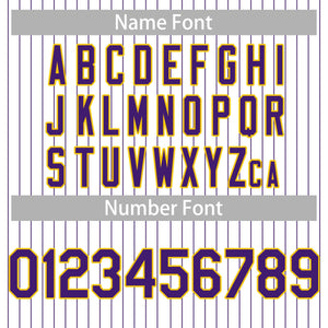 pinstripe baseball shirt player name font