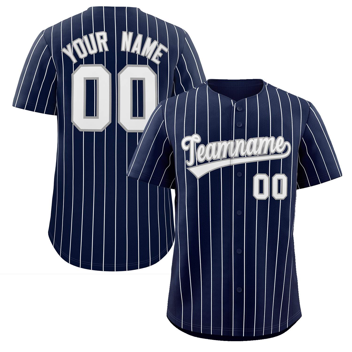 custom white pin stripe baseball jerseys