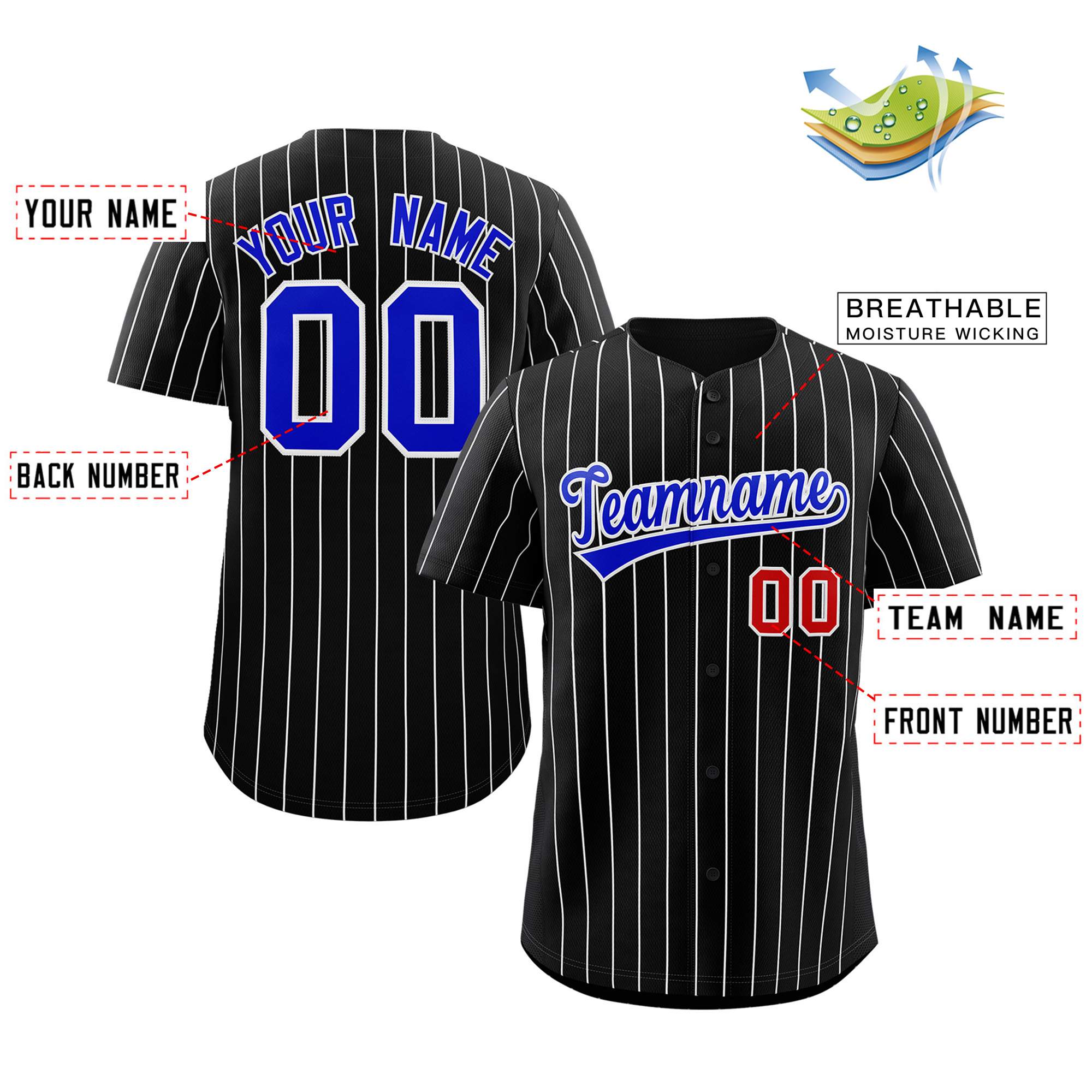 pin stripe baseball jersey