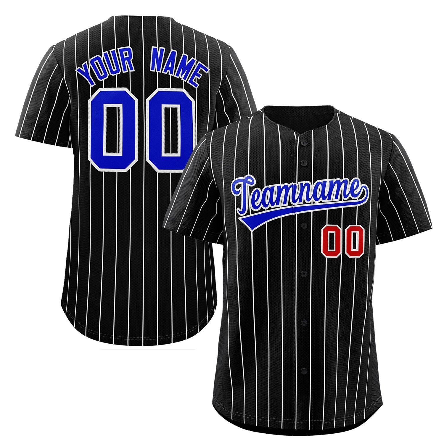 Uniformes personnalisés de sport d'équipe de maillot de baseball à fines rayures pour hommes personnalisés