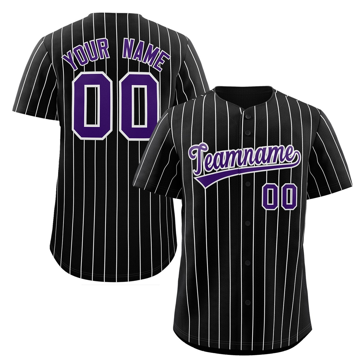 Uniformes personnalisés de sport d'équipe de maillot de baseball à fines rayures pour hommes personnalisés