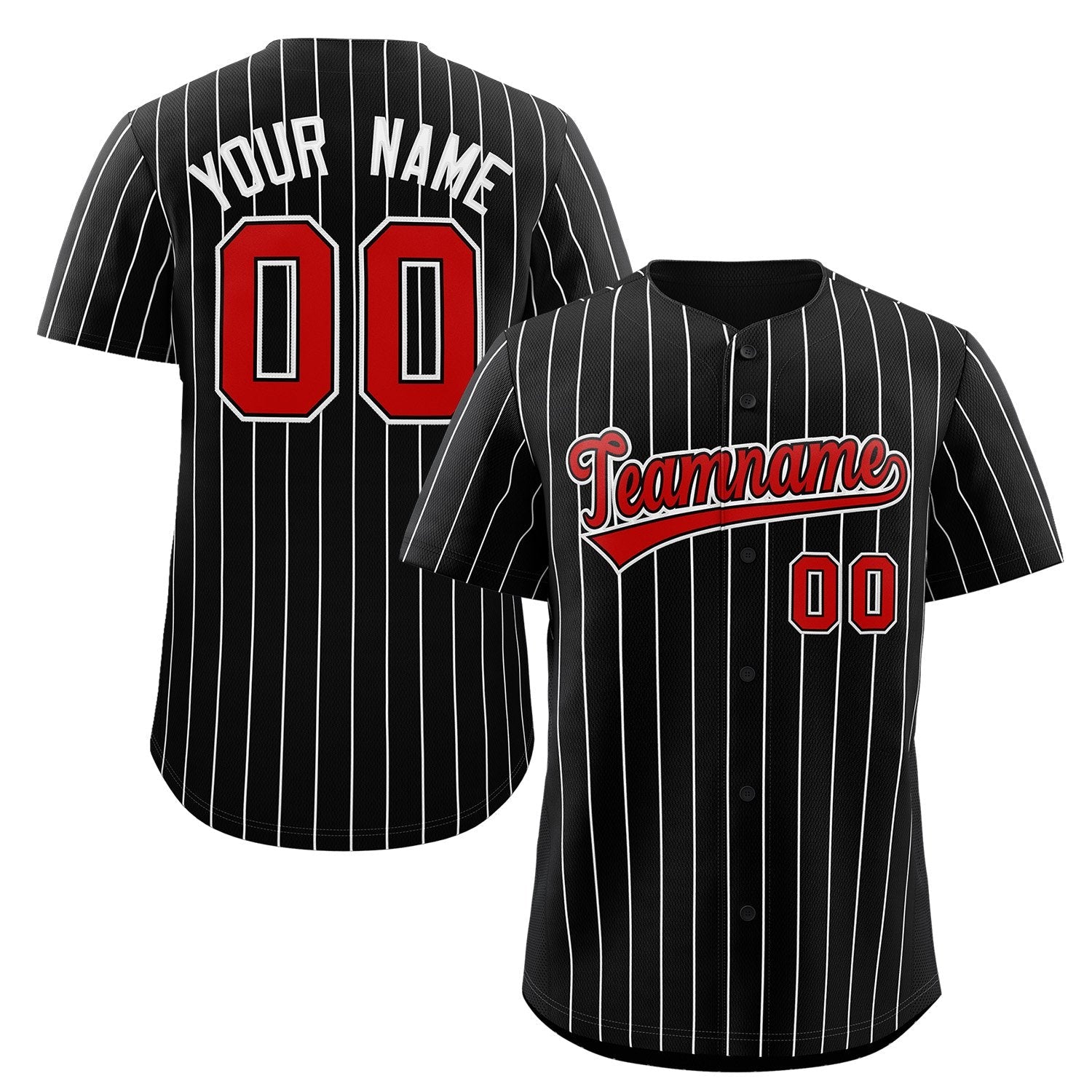 blank striped baseball uniforms team name