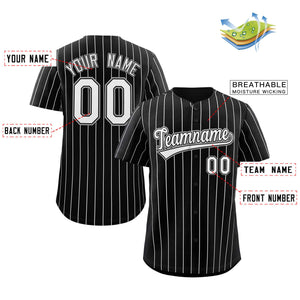 feature of black pinstripe baseball jerseys