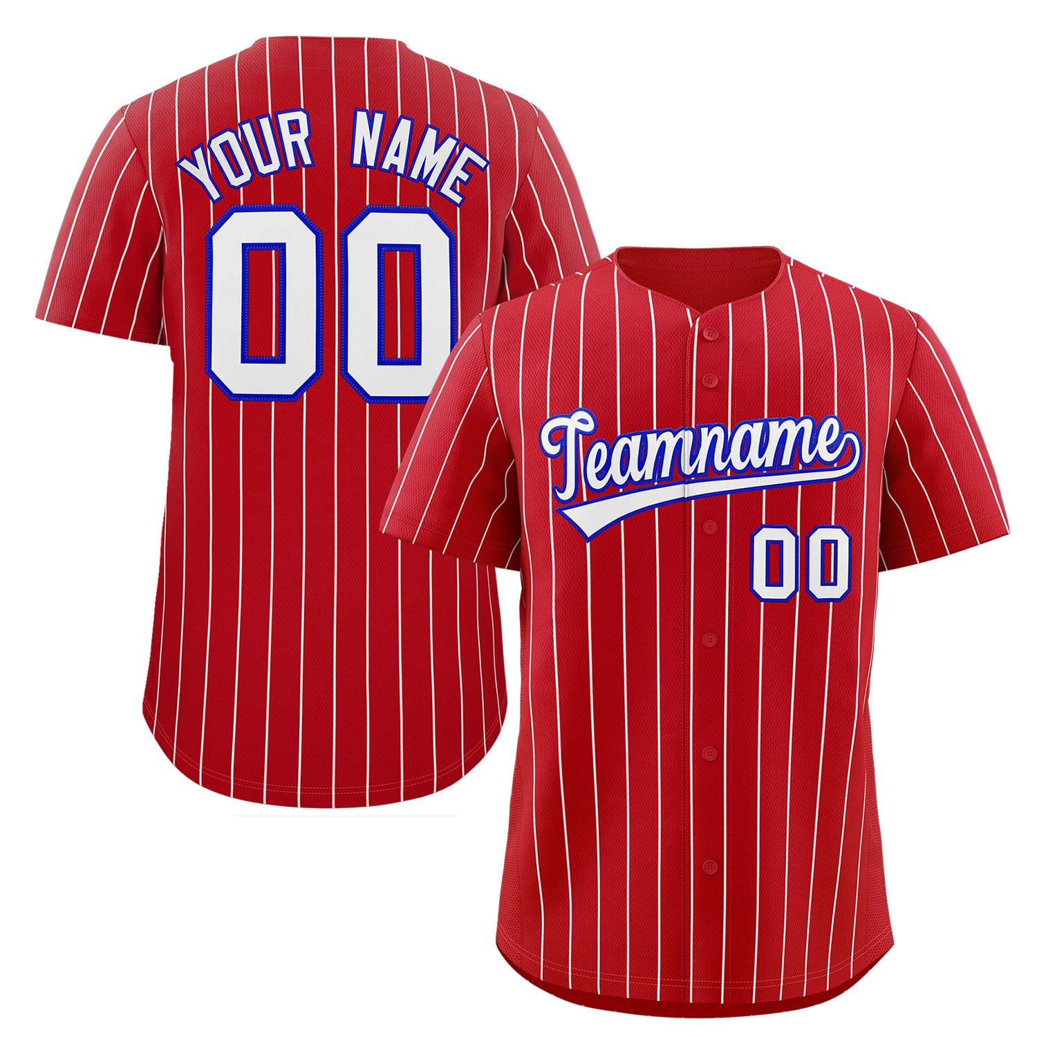 Uniformes personnalisés de sport d'équipe de maillot de baseball à fines rayures pour hommes personnalisés