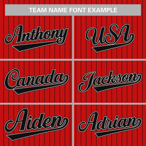 blank striped baseball uniforms team name