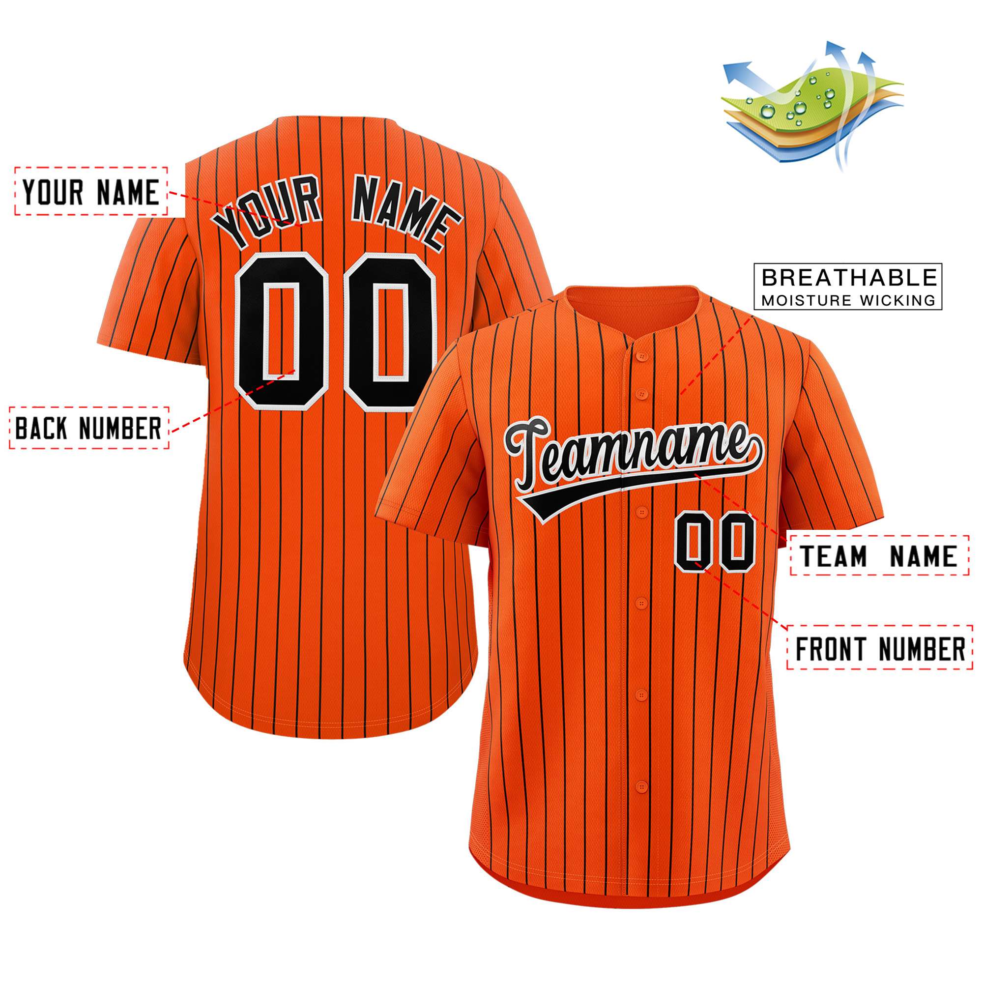 custom pin stripe baseball jerseys party