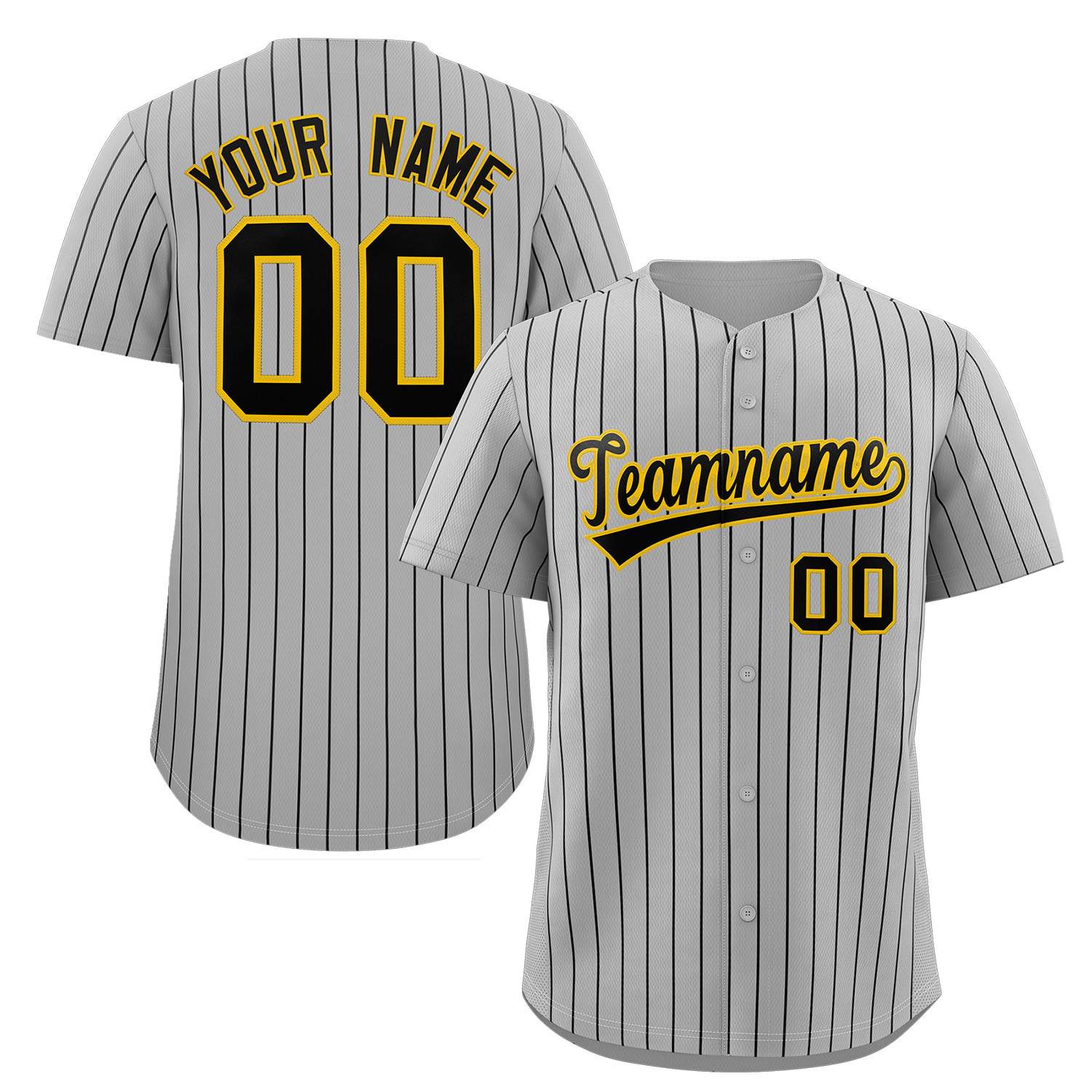 Uniformes personnalisés de sport d'équipe de maillot de baseball à fines rayures pour hommes personnalisés