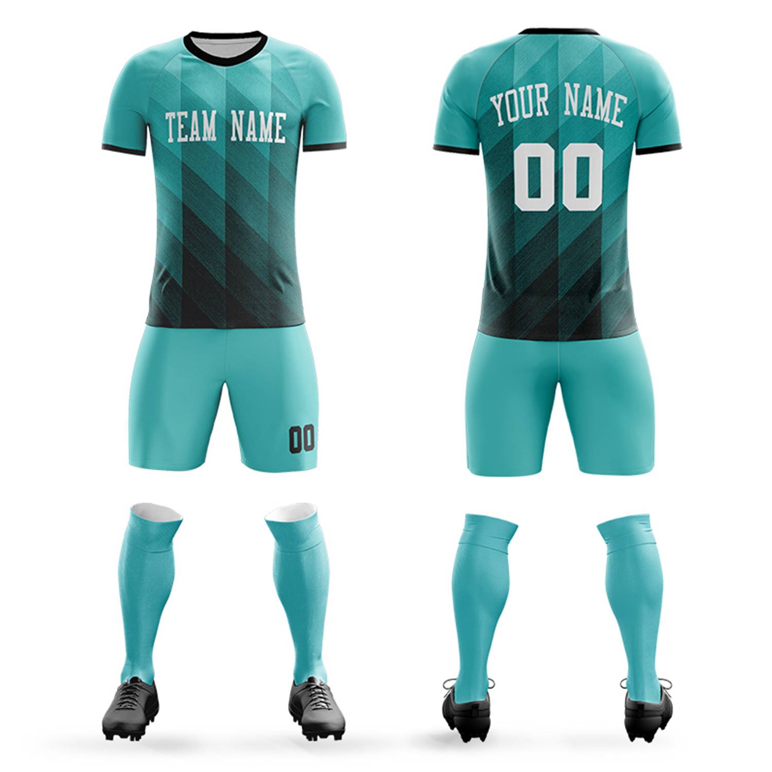 Maillot de football extérieur décontracté vert et blanc personnalisé